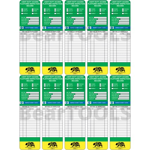 BearTOOLS Plataforma de seguridad, transparente, resistente a la intemperie, accesible para plataformas móviles y estacionarias, paquete de 10 insertos (solo para ellos) Cover