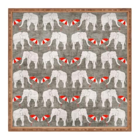 DENY Designs Elephant and Umbrella Tray Cover