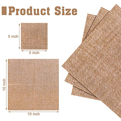 Spiareal-100-Pcs-Burlap-Paper-Napkins-10-x-10-Inches-Rustic-Brown-Napkins-Disposable-Dinner-Decorative-Cocktail-Napkins-for-Party-Wedding-Birthday