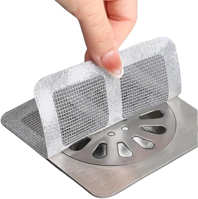 Disposable Shower Drain Hair Catchers, Mesh Stickers Hair Drainer, Hair ...