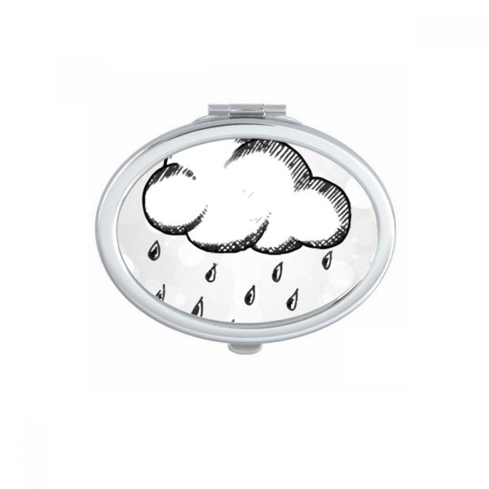Miroir de maquillage compact portable nuageux et accessoire cosmétique de poche