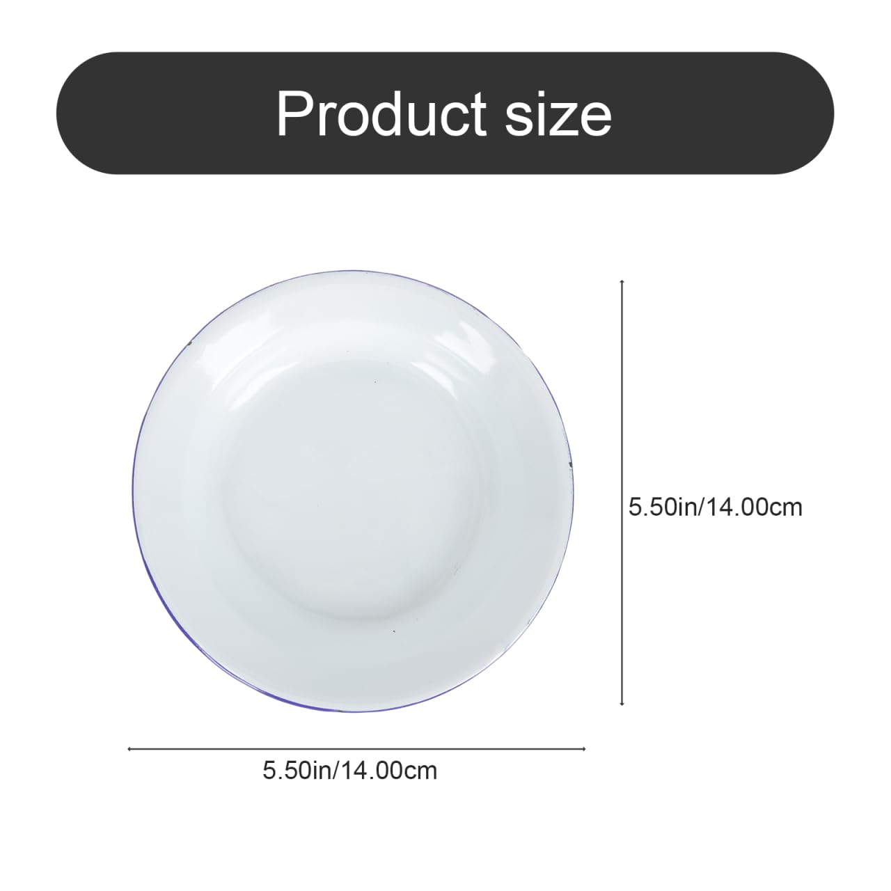 Mikinona 4pcs Retro Style Enamel Plates Decorative Food Dishes for Fruits Snacks Desserts High-grade Enamel Material for Home Hotel Picnic