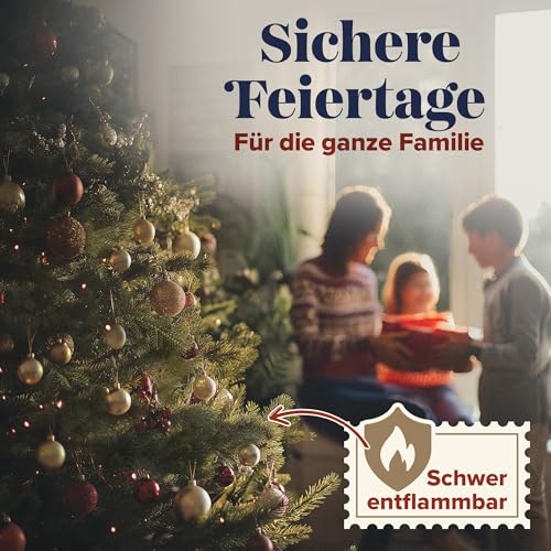 Weihnachtsbaum künstlich 180cm 100% PE Spritzguss - TESTSIEGER - Naturgetreu, dichte Zweige… – Ansicht 6