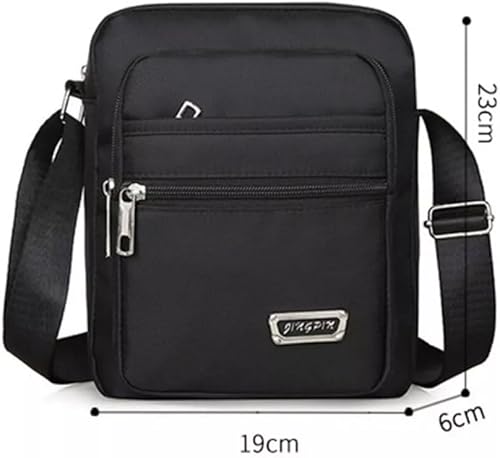 Miniatura 5 de Bolso bandolera de lona para hombre, bolso bandolera para hombre, bolso cruzado para hombre, bolso de hombro negro,