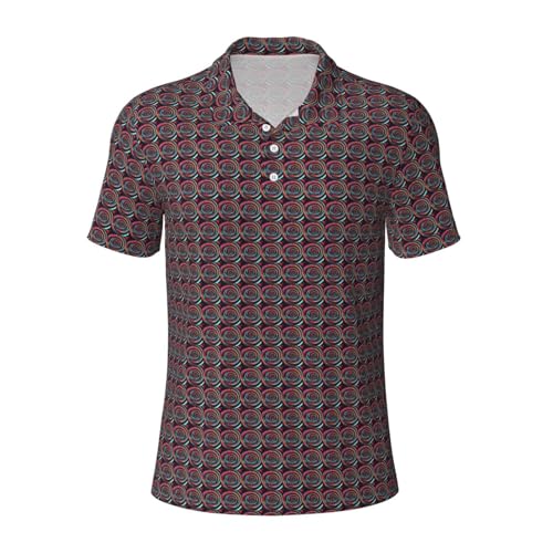Polo respirant homme pour l'été avec manches courtes spirale spatiale