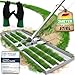 Produktbild WENDOWERK® [80x30cm] Rasen Rakel mit extra langem Stiel [2 Meter] Inkl. Gartenhandschuhe - Handlicher Rasen Nivellierrechen mit abgerundeten Kanten & Stecksystem - Rakel für Rasen