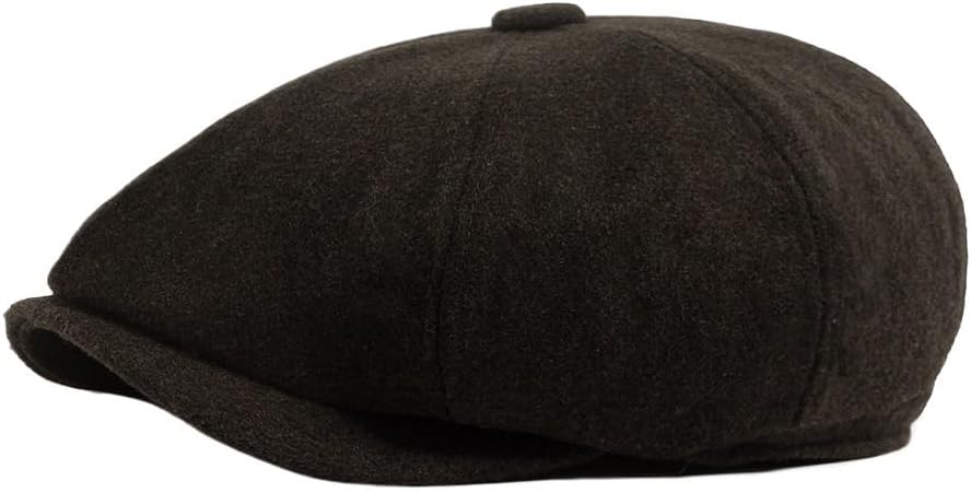 Octagonal Cap Men's Newsboy Caps Polyester British Vintage Beret Casual Artist's Hat