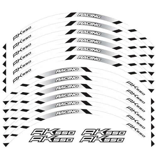 Autocollants Réfléchissants Moto Roues KYMCO AK550 Bandes Jante Style