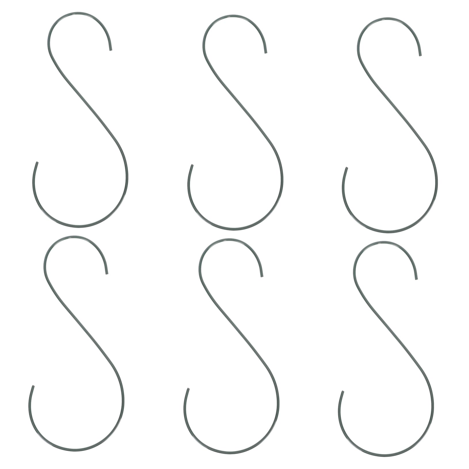 Holibanna 6Pcs S Hooks for Hanging Plants Bird Feeders Durable Plant Hanging Hooks for Balconies Gardens and Outdoor Decor Elegant S Shaped Design