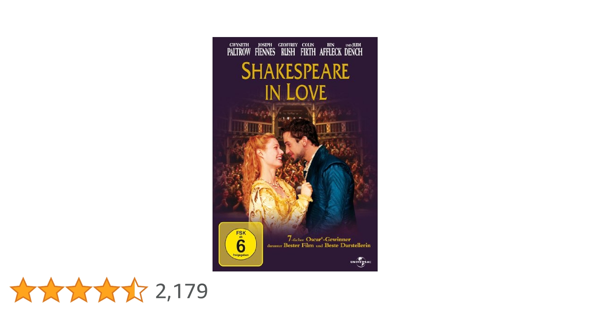 Amazon.co.jp: Shakespeare in Love [DVD] : DVD