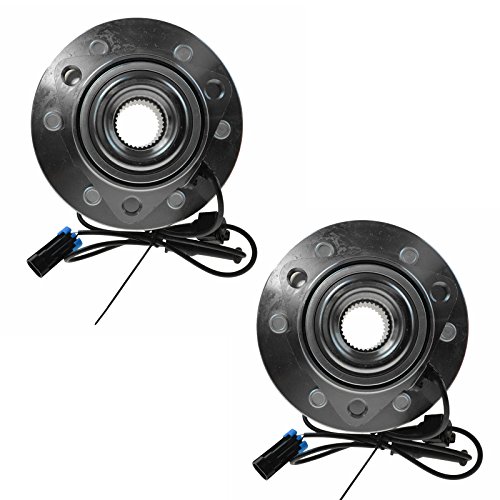 Image of TRQ Front Driver and Passenger Side Wheel Bearing and Hub Assembly Set 2 Piece Compatible with 2006-2010 Hummer H3 2009-2010 H3T