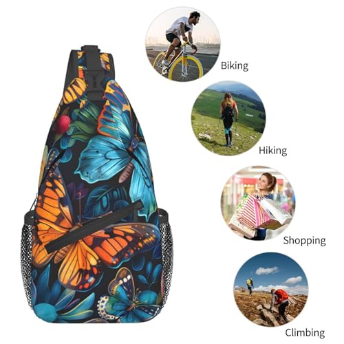 Morrales deportivos unisex con diseño mariposas colorido miniatura 6