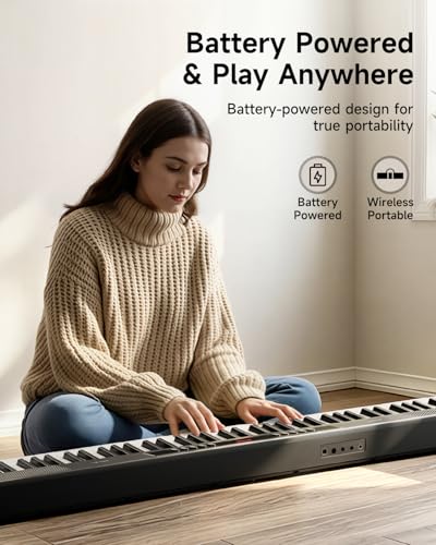 Donner 88 Key Keyboard Piano for Beginners, Semi-Weighted Electric Digital Piano with 500 Tones, 128-Note Polyphony, USB MIDI, Speakers, Carry Bag, X-Stand, Pedal & Music Rest Included(DEP-07) - image 7