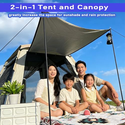Carpa instantánea para camping con toldo y protección solar miniatura 5