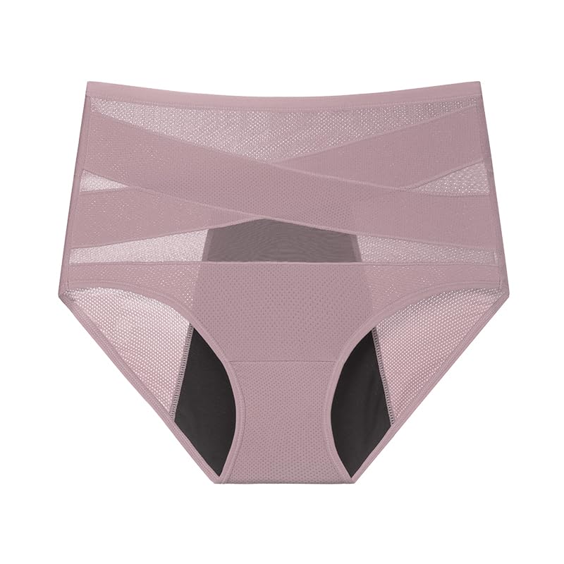 Bragas menstruales de 3 capas a prueba de fugas, ligeras, de cintura alta, control de abdomen, realce de glúteos, de algodón, talla grande(1,3pcs,M)