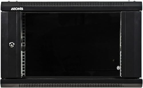 Miniatura 2 de 6U - Gabinete de red profesional de montaje en pared para servidores de 19 pulgadas, color negro