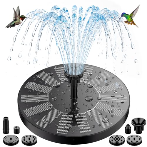 AISITIN Solar Fountain  Solar Powered Water Fountain  Easy Setup Solar Fountain Pump for Bird Bath  Outdoor  Garden  Pond  Pool