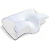 SANTUO Pillowdaddy Pillow Daddy The Neck - Therapy Pillow Anti-Snoring Pillow Ergonomic Memory Foam Pillow Neck Support Pillow for Sides Back & Stomach Sleepers Breathable & Washable White