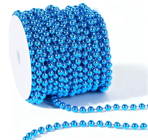 Anstore Perlenband Blau Christbaumkette Perlenkette Weihnachtsbaum...