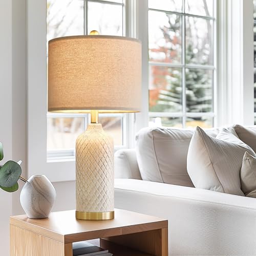 G-Safava 24.25 Inch Table Lamps Set Of 2 Modern Ceramic Lamps For Living Room Bedside Lamps Gold Lamps For Night Stands Boho Bedroom Lamps Farmhouse Side Table Lamps End Table Lamps thumb #2