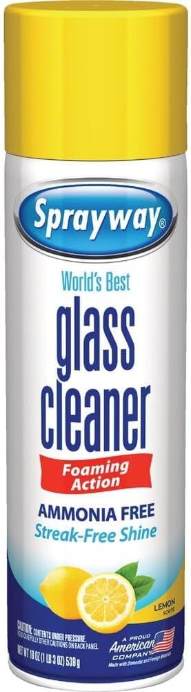 Sprayway Foaming Glass Cleaner | Lemon Scent | 19 oz. | 1 Pack