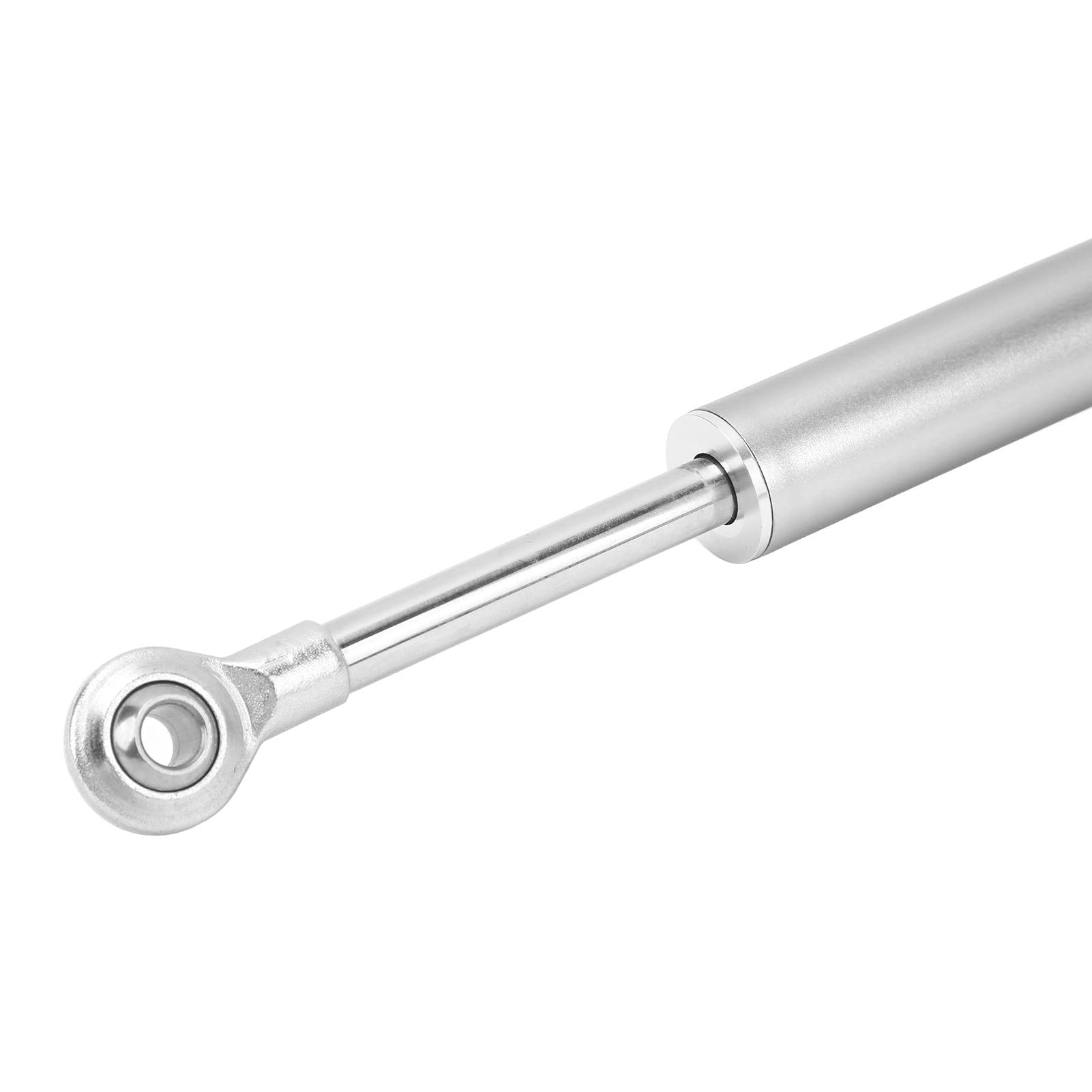 Einstellbarer Lenkungsdämpfer-Stabilisator, Motorrad-Lenkungsdämpfer 330 Mm Universal-Aluminium-Lenkungsdämpfer-Stabilisator für die Meisten Motorräder (SILVER)