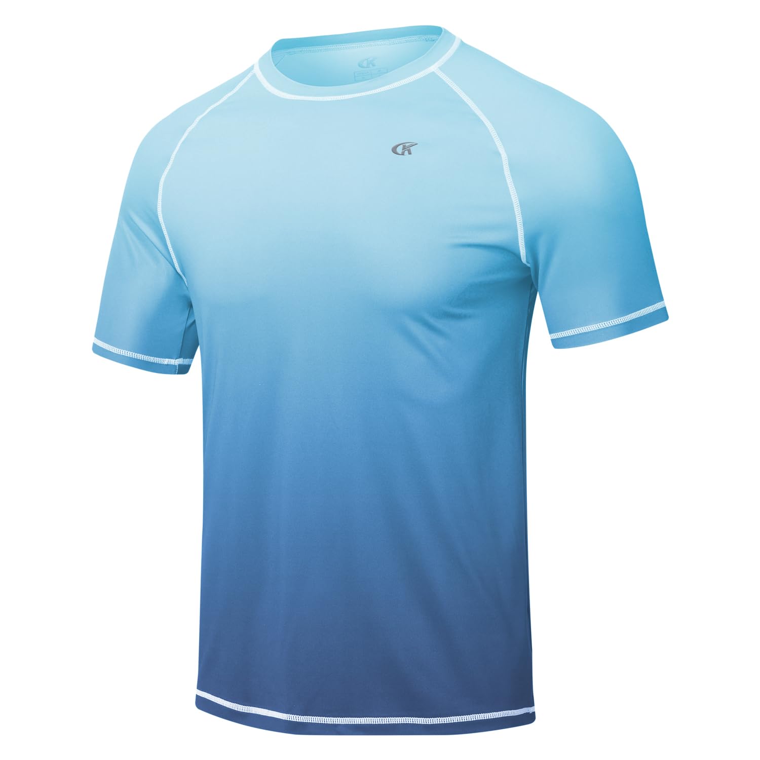 Huayuzh Herren UV Shirt Rashguard T-Shirt Schwimm Shirt Schnelltrocknend Leicht Atmungsaktiv Surfen Angeln Wandern Top
