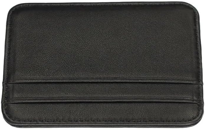 Small Wallet for Men Cardholder Sticker Black Leather Card Holder Slim Business ID Credit Case Thin