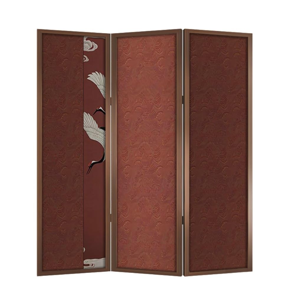 Room Divider Screens Home Screen Partition Living Room Shield Folding Mobile Chinese Retro Tea Decoration Crane