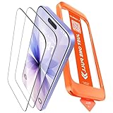 TORRAS フィルム For iPhone 17 ガラスフィルム 航空宇宙ガラス 周り浮きゼロ 9H+硬度 米軍MIL規格 全面保護 10倍強化 極細ベゼル対応 ラウンドエッジ 超簡単貼り付け ワンプル(Just One Pull) ガイド枠付き 気泡レス 指紋防止 サラサラ 落下・破損防止 2枚セット 6.3インチ いphone17 用 保護フィルム GlassGo Ultra