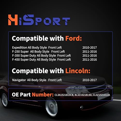 Image of HiSport Front Left Driver Side Door Lock Latch Actuator CL3A1521813CB Compatible with Ford Lincoln F-250 F-350 F-450 Expedition Super Duty Navigator 2010-2017