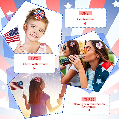 24 Pcs Patriotic Hair Bows Clips 4Th Of July Alligator Bow Hair Accessories Colorful Independence Day Hair Clip Hawaii Hair Clip Summer Beach Bowknot Hairpins Barrette For Girls (American Flag) #TOP3