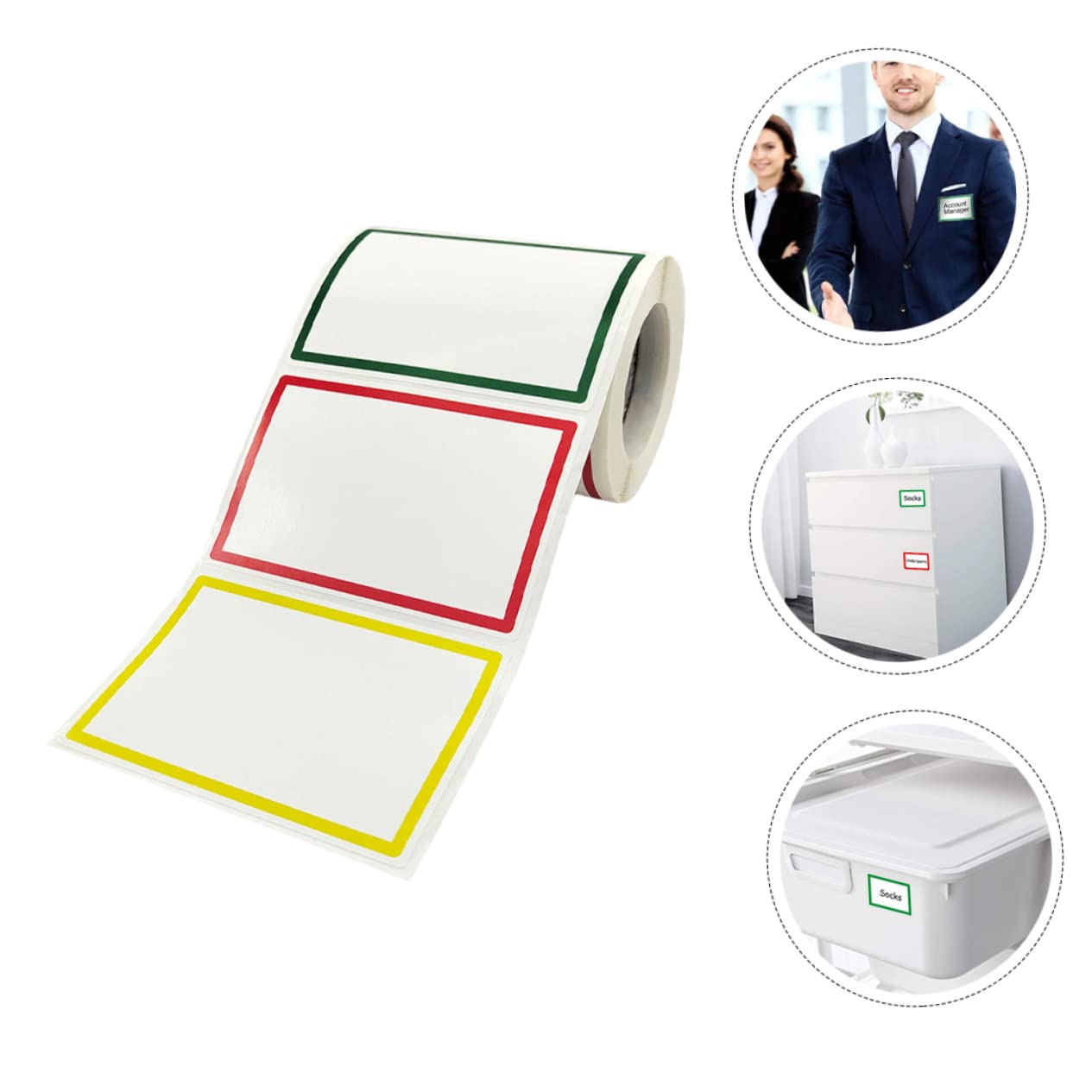 EXCEART 10rollen Bunte Cartoon Namensetiketten Selbstklebende Namensaufkleber Im Rollformat Für Schule Büro Und Partys Pro Langlebig Und Einfach Zu Beschriften