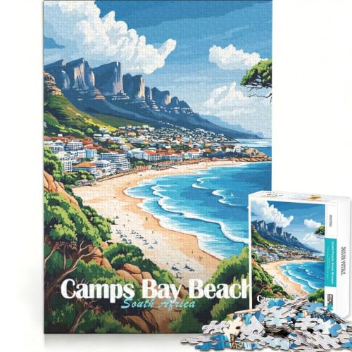 Rompecabezas de 1000 piezas Camps Bay Sudáfrica para adolescentes, 38x52cm