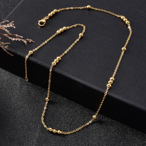 Small round bead necklace4