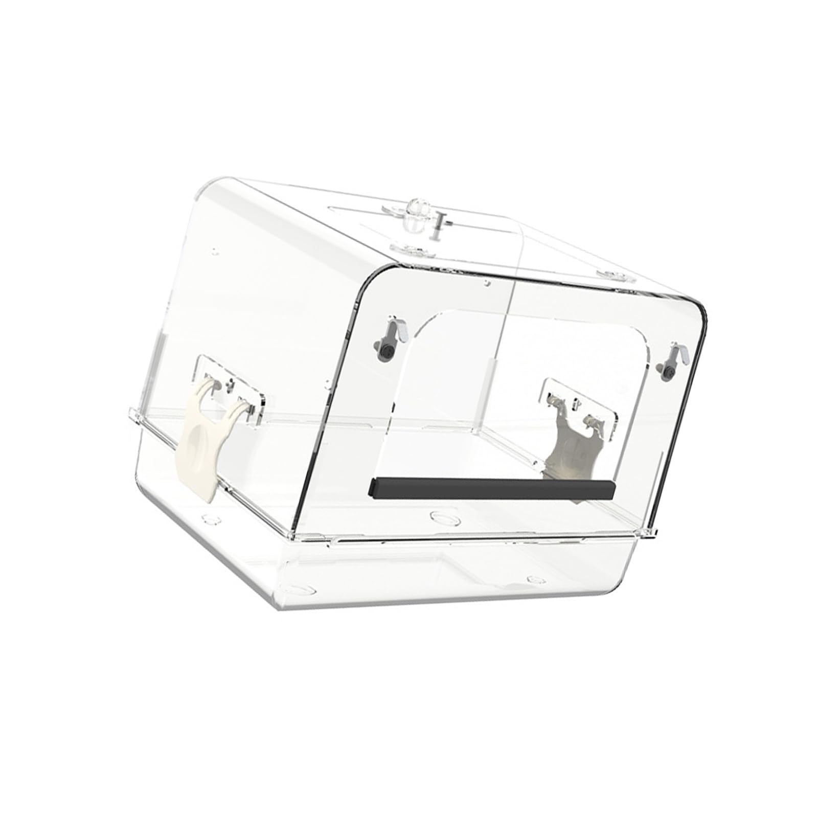 NEWFT Pet Bird Bath Tub Bath House with Bottom Drawer for Budgies Cockatiels Lovebirds Bathing Supply