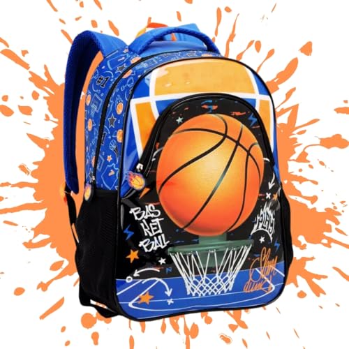 Genérico Mochila Masculina Infantil Escolar Alça de Costas Escolar Reforçada 2 Divisórias Futebol Basquete