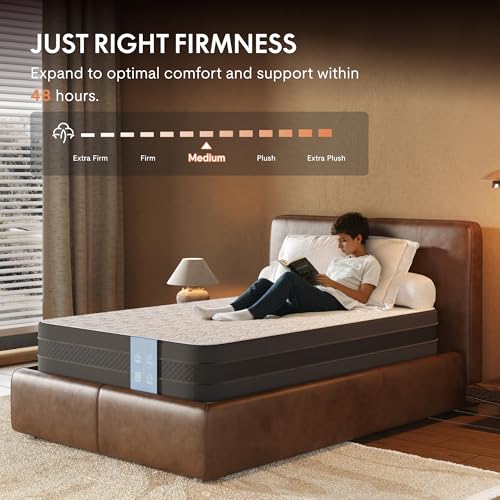 Image of FLEXISPOT 12'' Gel Memory Foam Mattress, Bamboo Viscose, Assembled in USA