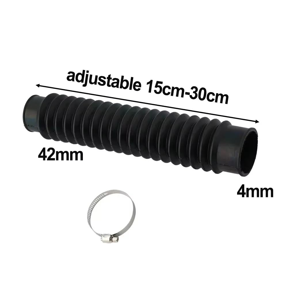 Manguera de admisión de aire Manguera De Filtro De Aire Para Coche, Kit De Tubo De Entrada De Frío Para Motocicleta, Flexible, Ampliable, 15-30cm