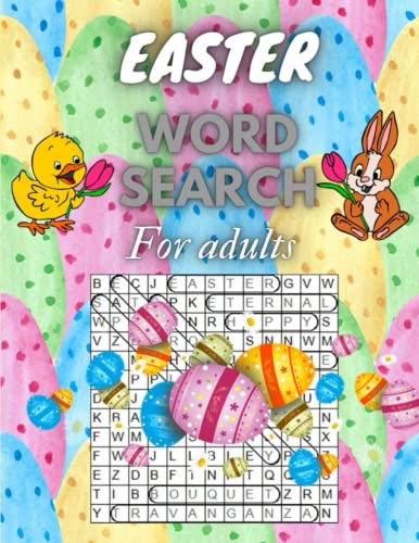 Easter Word Search for Adults: Fun Happy Easter Large Print Word Search Puzzle Book Easter Gift Idea for Adult and Seniors