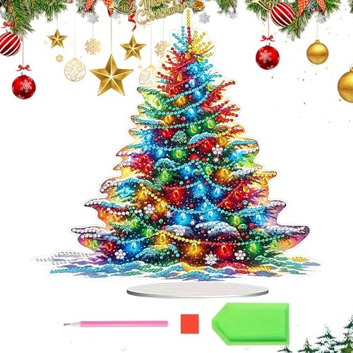 Ornements de table de peinture de pierres précieuses Noël pour illuminer votre table de salon