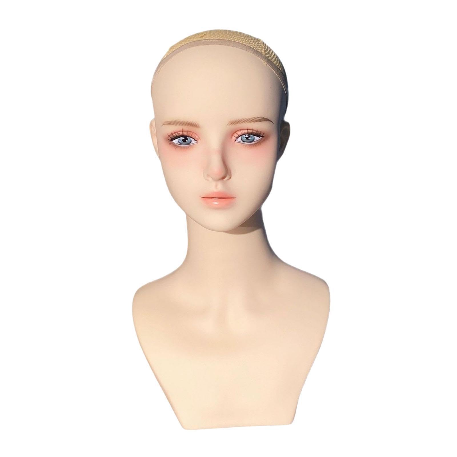 PUXZYAX Practical Bald Mannequin Head For Display Purposes Featuring Wigs Hats Accessories For Homes And Shops Mannequin Head With Ears Headwear Display Props