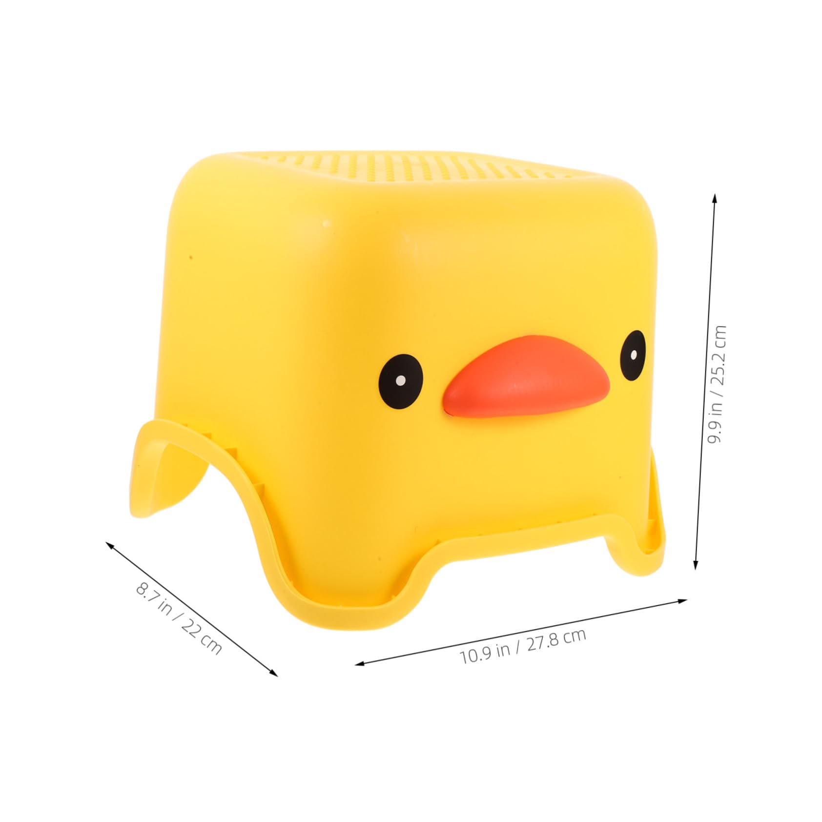 Sosoport Sgabello Per Bambini Portatile in Plastica Resistente, Sgabello Basso Quadrato Multifunzionale Per Bagno, Cucina e Camera Da Letto, Seduta Comoda e Organizer Design Papera