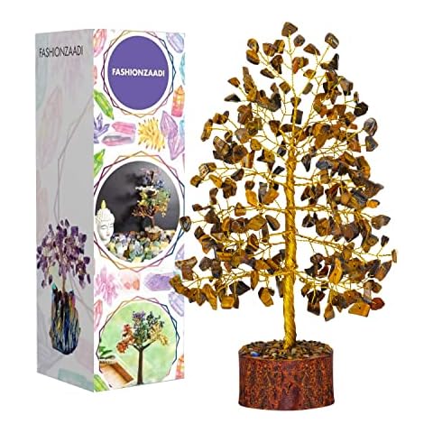 FASHIONZAADI Tiger Eye Gemstone Tree for Good Luck Cover