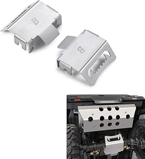 RCLions Stainless Steel Front&Rear Axle Protection Plate Skid Plate for TRX4 TRX6 Upgrades Accessories 1/10th RC Crawler Car