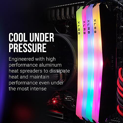 Image of PNY XLR8 Gaming 32GB (2x16GB) DDR4 DRAM 3200MHz (PC4-25600) CL16 1.35V RGB Dual Channel Desktop (DIMM) Memory - MD32GK2D4320016XRGB | 1.35V, 288-Pin Dimm, Rgb Lighting, Dual-Channel Desktop Memory
