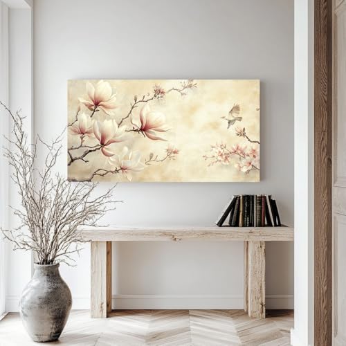 Tableau oiseau grand format pour sublimer un mur blanc