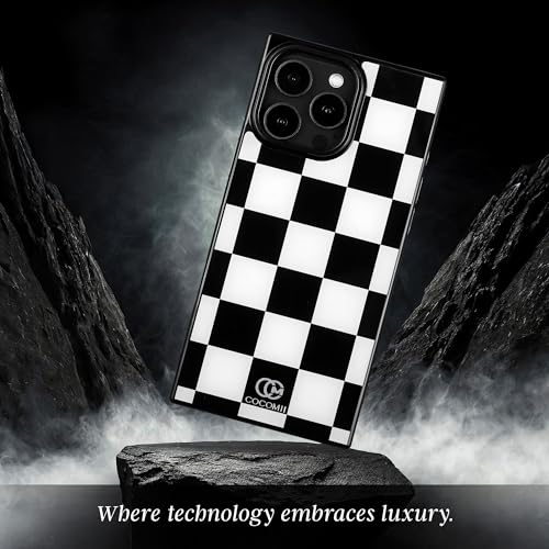 Image of COCOMII Rectangle for iPhone 16 Pro Max Case, Monochrome Checkered