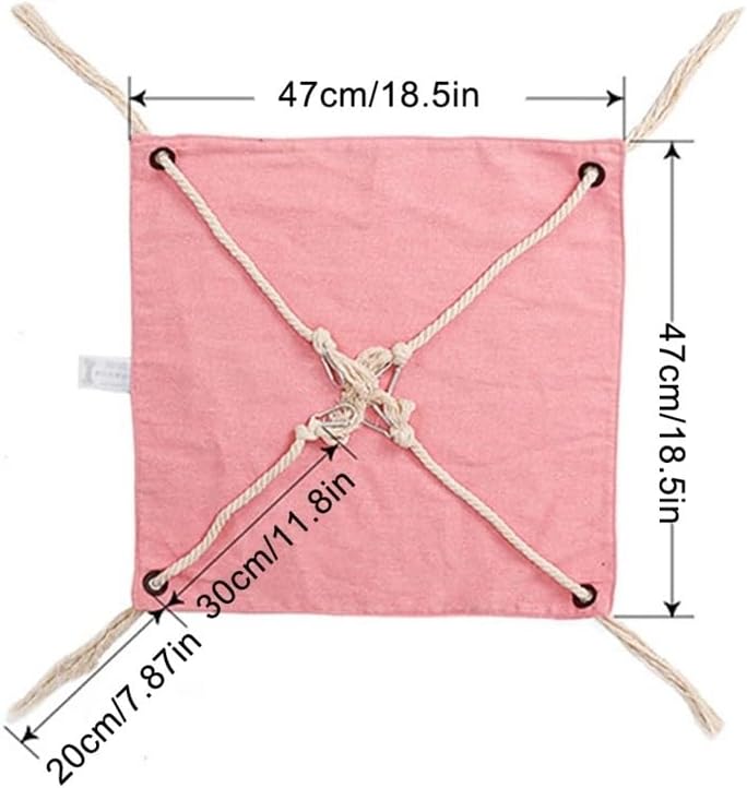 review Hanging Bed Cozy and Comfortable Hammock Suitable for Small Animals Hanging Bed Cats(Khaki)