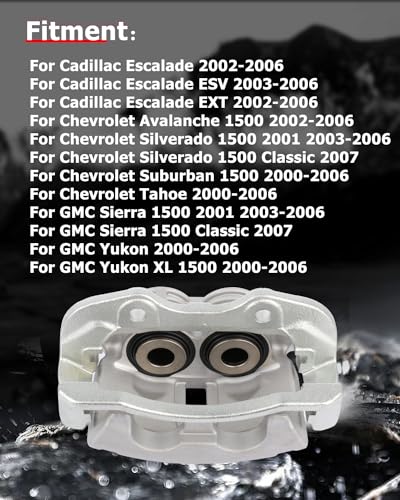 Image of cciyu 18-B4764 Rear Left Brake Caliper With Bracket For Cadillac,For Chevy,For GMC